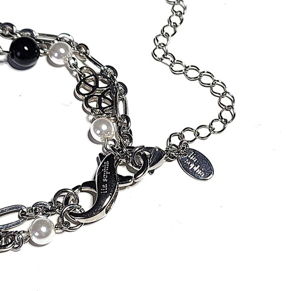 Lia Sophia black, white & silver My Girls necklace - please read carefully - Picture 5 of 8